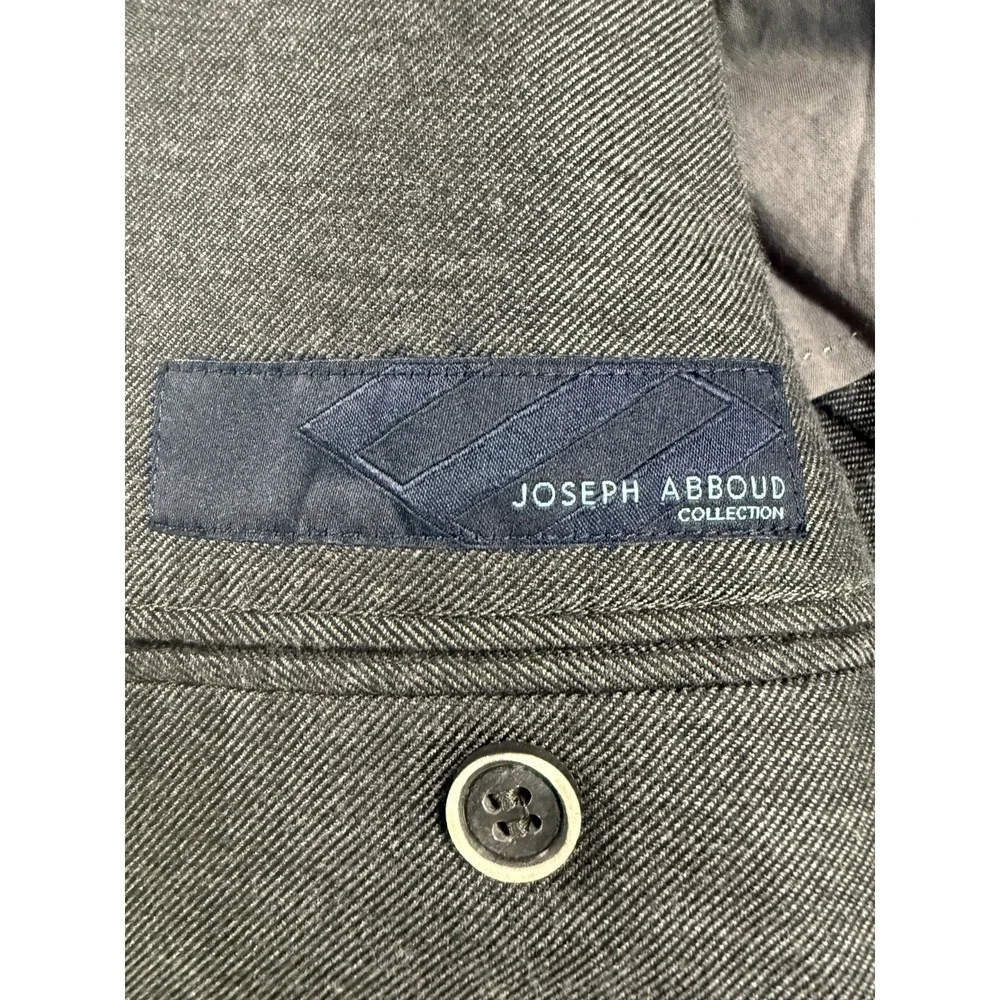 Joseph Abboud Blazer Jacket Mens Dark Gray 100% Cotton Peek Lapel  - 44 Short